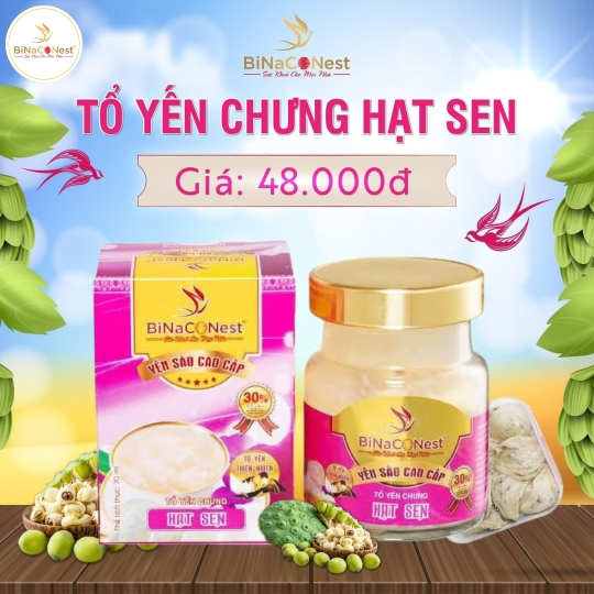 TỔ YẾN CHƯNG HẠT SEN 70ml